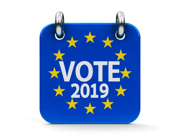 Vota elezione 2019 icona calendario — Foto Stock