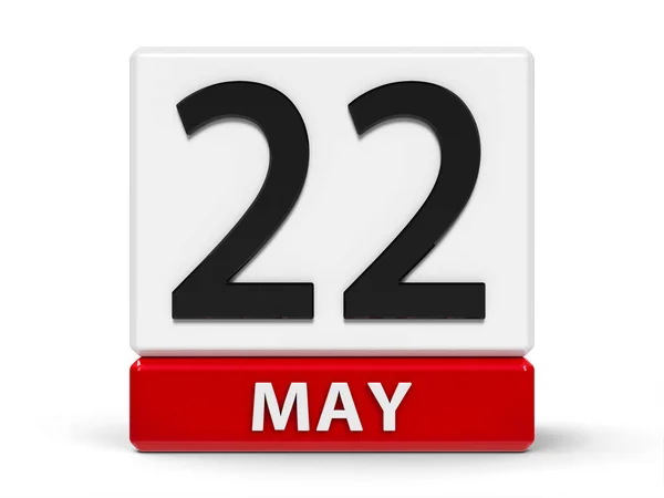 Cubes calendar 22nd May Royalty Free Stock Photos