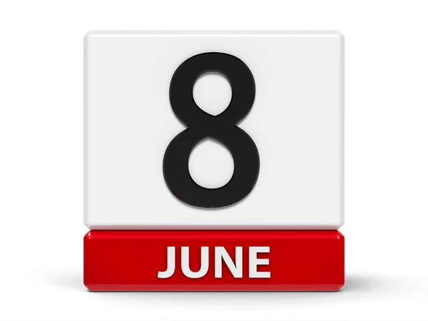 Календар кубів 8 червня — стокове фото