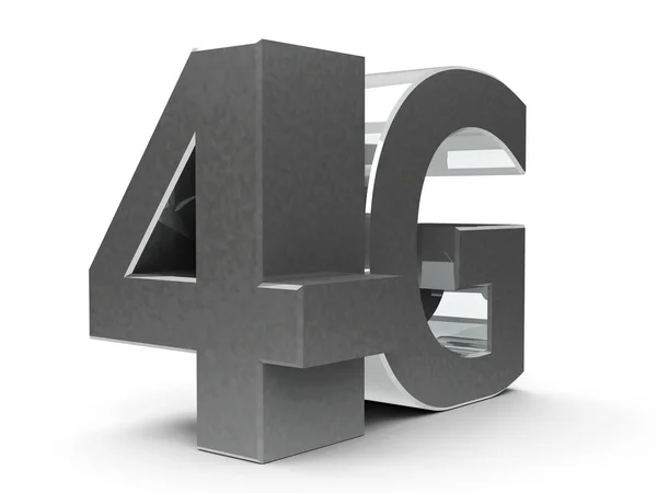 Metall-Symbol 4g-Isometrie — Stockfoto