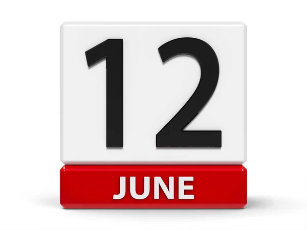 Календар кубів 12 червня — стокове фото