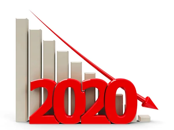 2020'de iş grafiği — Stok fotoğraf