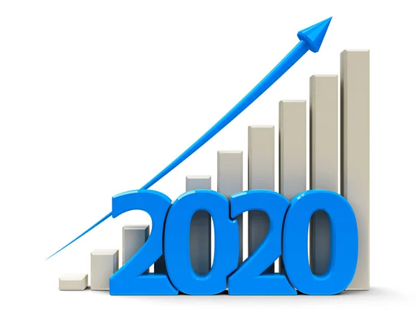 Wykres biznesowy 2020 — Zdjęcie stockowe