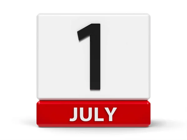 Calendario dei cubi 1 luglio — Foto Stock