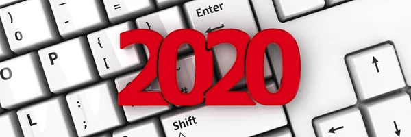 2020 Symbol auf der Tastatur # 2 — Stockfoto