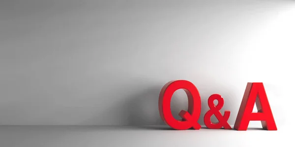 Червоні літери Q&A — стокове фото