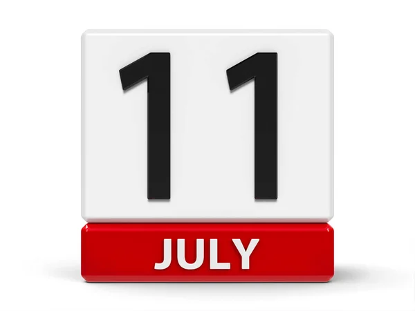 Calendario de cubos 11 de julio — Foto de Stock