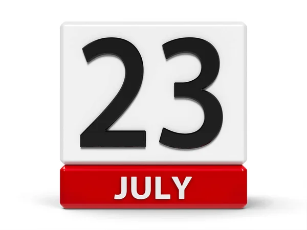 Calendario de cubos 23 de julio — Foto de Stock