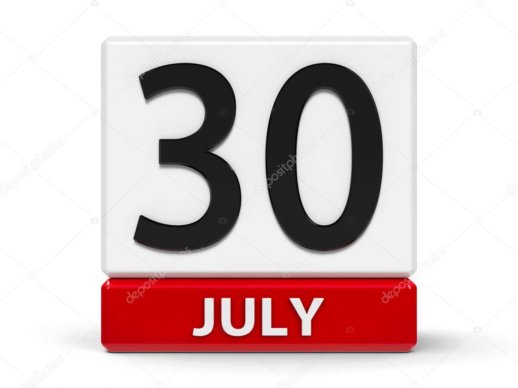 Cubes calendar 30th July