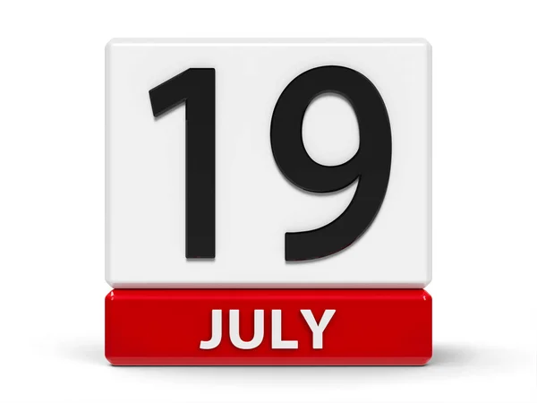 Calendario dei cubi 19 luglio — Foto Stock