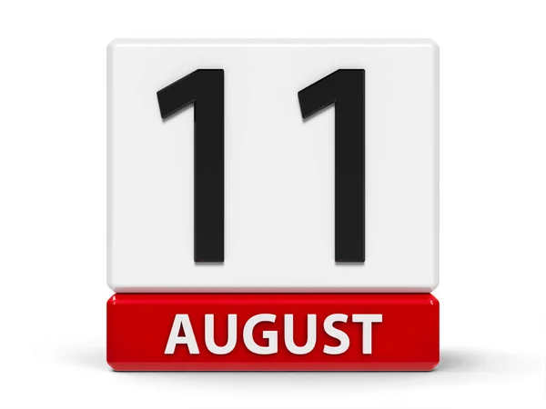 Календар кубів 11 серпня — стокове фото