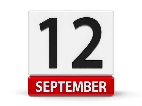 Cubes calendar 12th September — Stock Photo, Image
