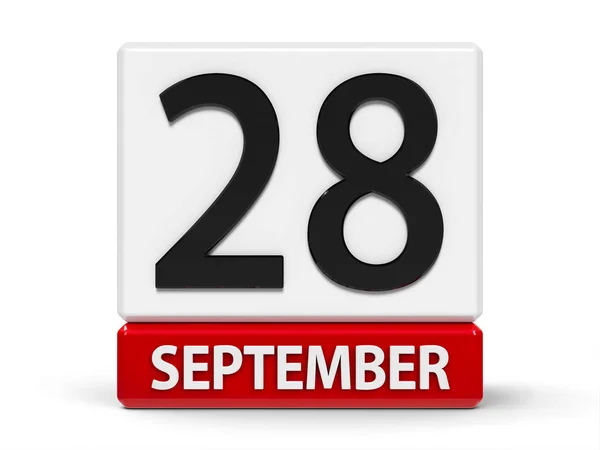 Cubes calendar 28th September — Stock Photo, Image