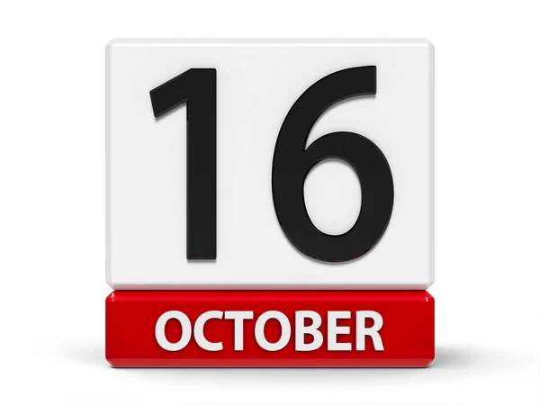 Cubes calendar 16th October — Stock Photo, Image