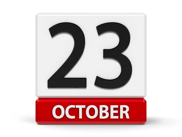 Cubes calendar 23rd October — Stock Photo, Image