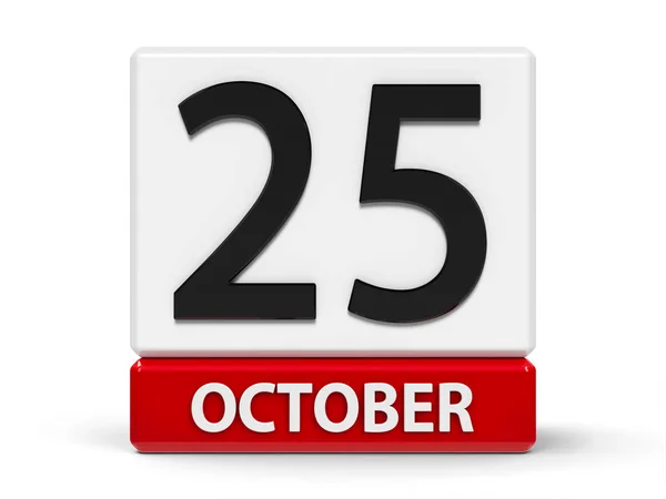 Cubes calendar 25th October — Stock Photo, Image