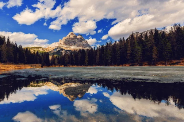 Lago Antorno Місті Misurina Неподалік Кортіна Dampezzo Доломітові Альпи Італія — стокове фото