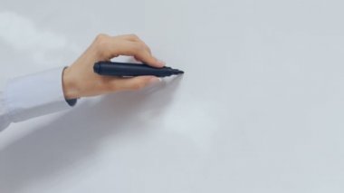 El boyama doları sembolü beyaz tahta.