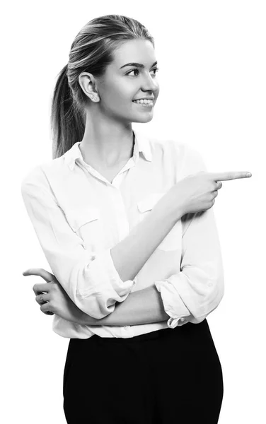 Portrait of young business woman with blonde hair. — Stock Photo, Image