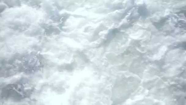 Top view of ocean wave and white sea foam. — Stock Video