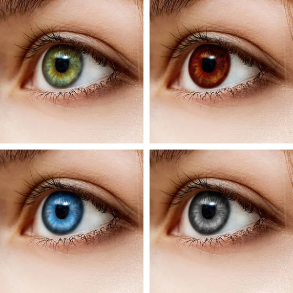 Различные красочные контактные линзы . — стоковое фото