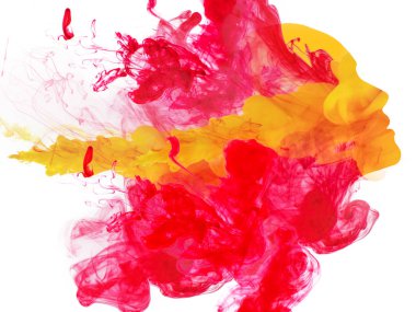 Kadın yüz ve duman çift pozlama