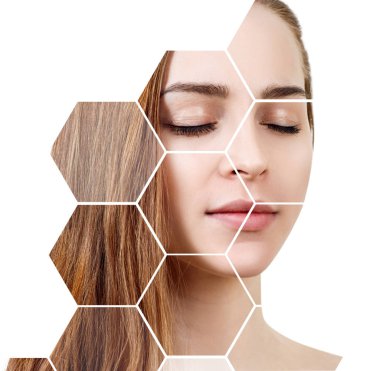 Petekler güzel kadın yüz.