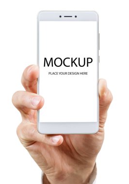 Modern akıllı telefon siyah renk ve boş ekran. Boşluğu kopyala.
