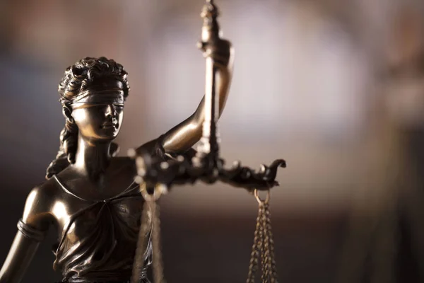 Prawa Sprawiedliwości Sąd Biblioteka Motywów Themis Statua — Zdjęcie stockowe
