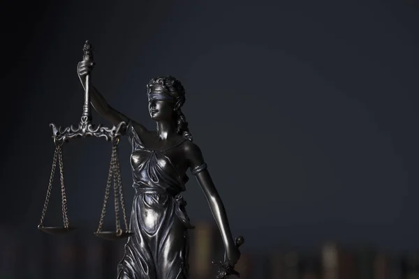 Wet Een Justitie Concept Vrouwe Justitia Standbeeld Themis — Stockfoto