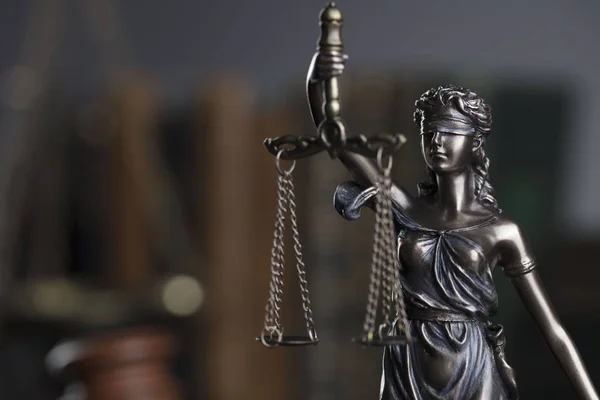 Pojęcie Sprawiedliwości Statua Sprawiedliwości Themis Urząd Sędziego — Zdjęcie stockowe