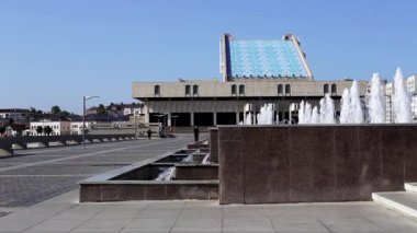 Kazan şehri. Rusya Federasyonu. Yaz 2018 şehir çeşmeler ve kültürel yapılar.
