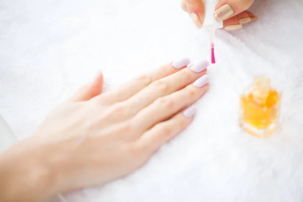 Belleza Cuidado Hermosas Manos Mujer Con Manicura Perfecta Manicura Master —  Fotos de Stock