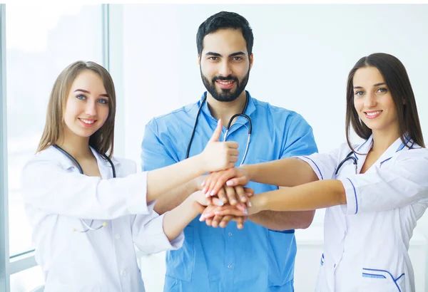 Group of medical workers portrait in hospital