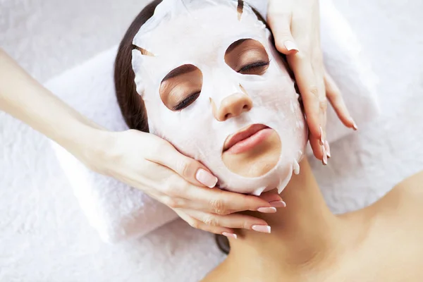 Beauty Care Beautiful Young Girl Mask Spa Salon Spa Therapy Stock Image