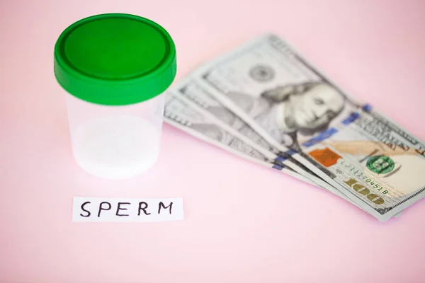 Gesundheit Spermienanalyse Konzept Der Bank Sperma Unfruchtbarkeitsbank Mit Sperma Auf — Stockfoto