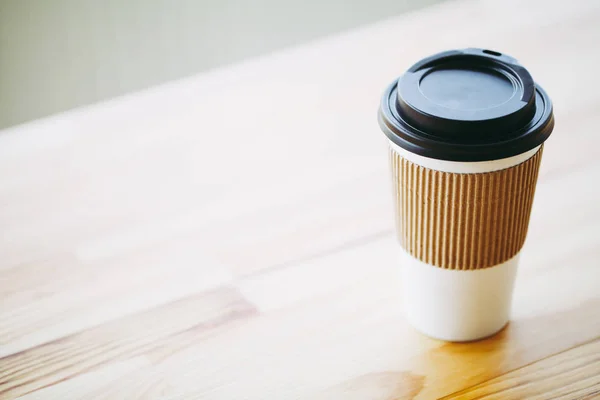 Buenos Días Hora Del Café Café Para Llevar Frijoles Sobre — Foto de Stock