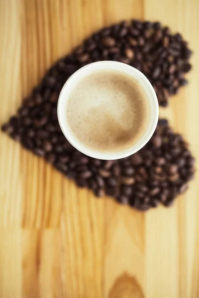 Buenos Días Hora Del Café Café Para Llevar Frijoles Sobre — Foto de Stock