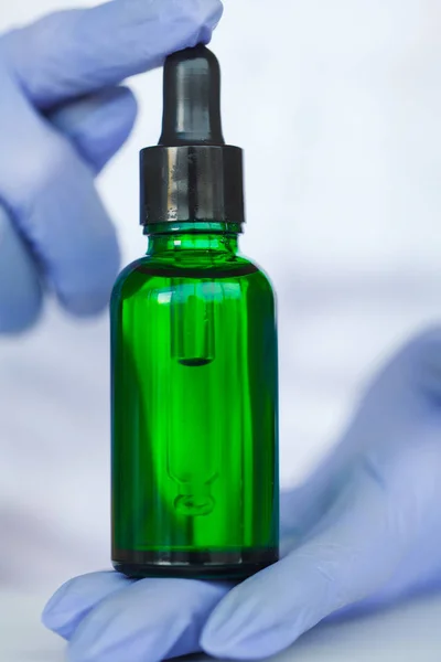 Medicine. Lab Technician Doing Chemistry Experiment. Close Up Of Scientist Checking Test Tube In Laboratory