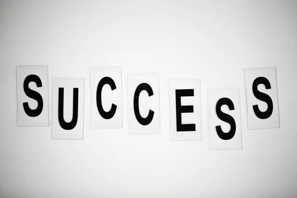 Success word written on white table. Copy space — Stock Photo, Image