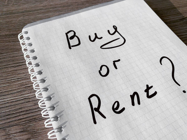 Buy or rent home. Real estate concept.
