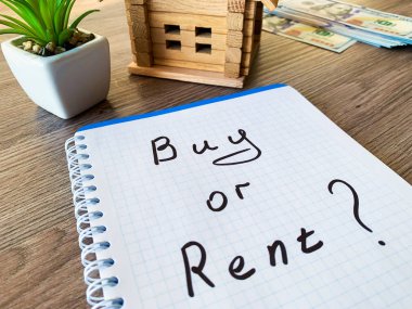 Ev satın al ya da kirala. Gayrimenkul konsepti