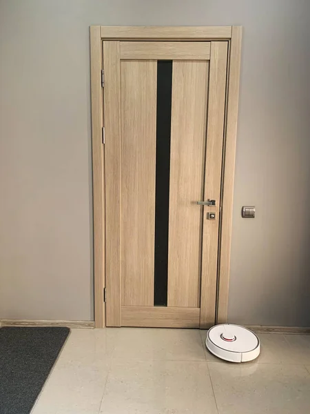 Two beige door to bedroom at home