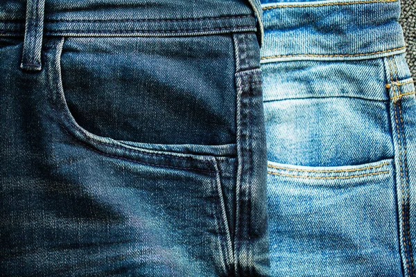 Denim μπλε τζιν στοίβα υφή φόντο closeup. — Φωτογραφία Αρχείου