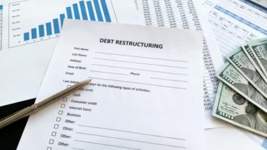 Tabloüzerinde grafik ile borç yeniden yapılandırma belgesi