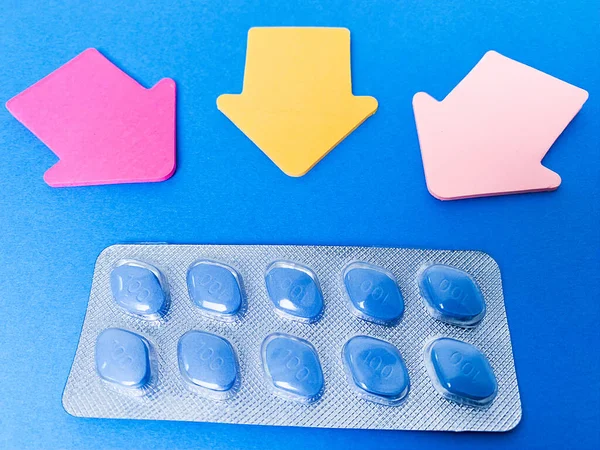 Mens pillole per la salute sessuale che forniscono un effetto duraturo — Foto Stock