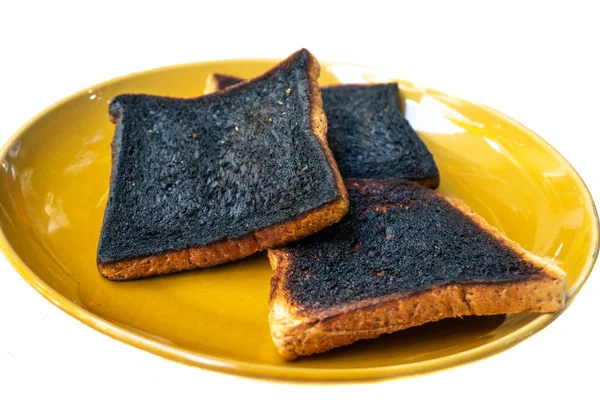 Burnt toasted whole grain bread with selective focus. — Stock Photo, Image
