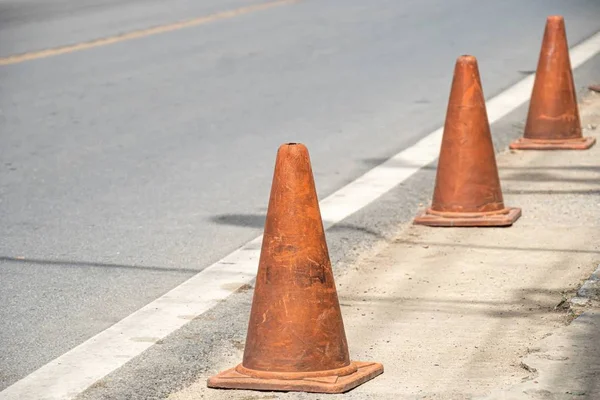 Old Traffic cones, pylons, safety cones