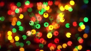 Kalp şekli çok renkli bulanıklık bokeh soyut arka plan. 003. 4k.mp4