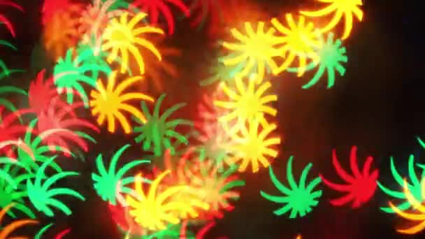 Blad Vorm Multi Color Vervagen Bokeh Abstracte Achtergrond 002 Mp4 — Stockvideo